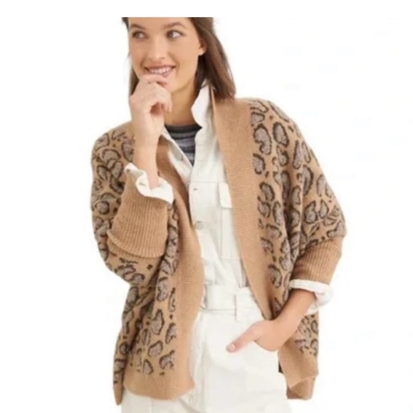 Anthropologie Akemi + Kin Hadley Cheetah Cardigan Sweater – One Size - EUC